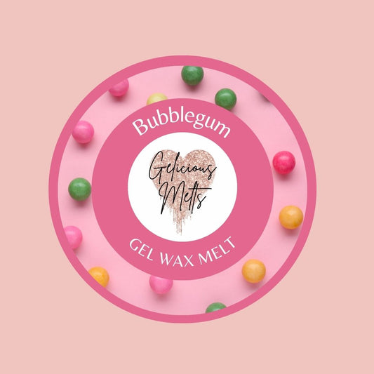 Bubble gum gel wax melt