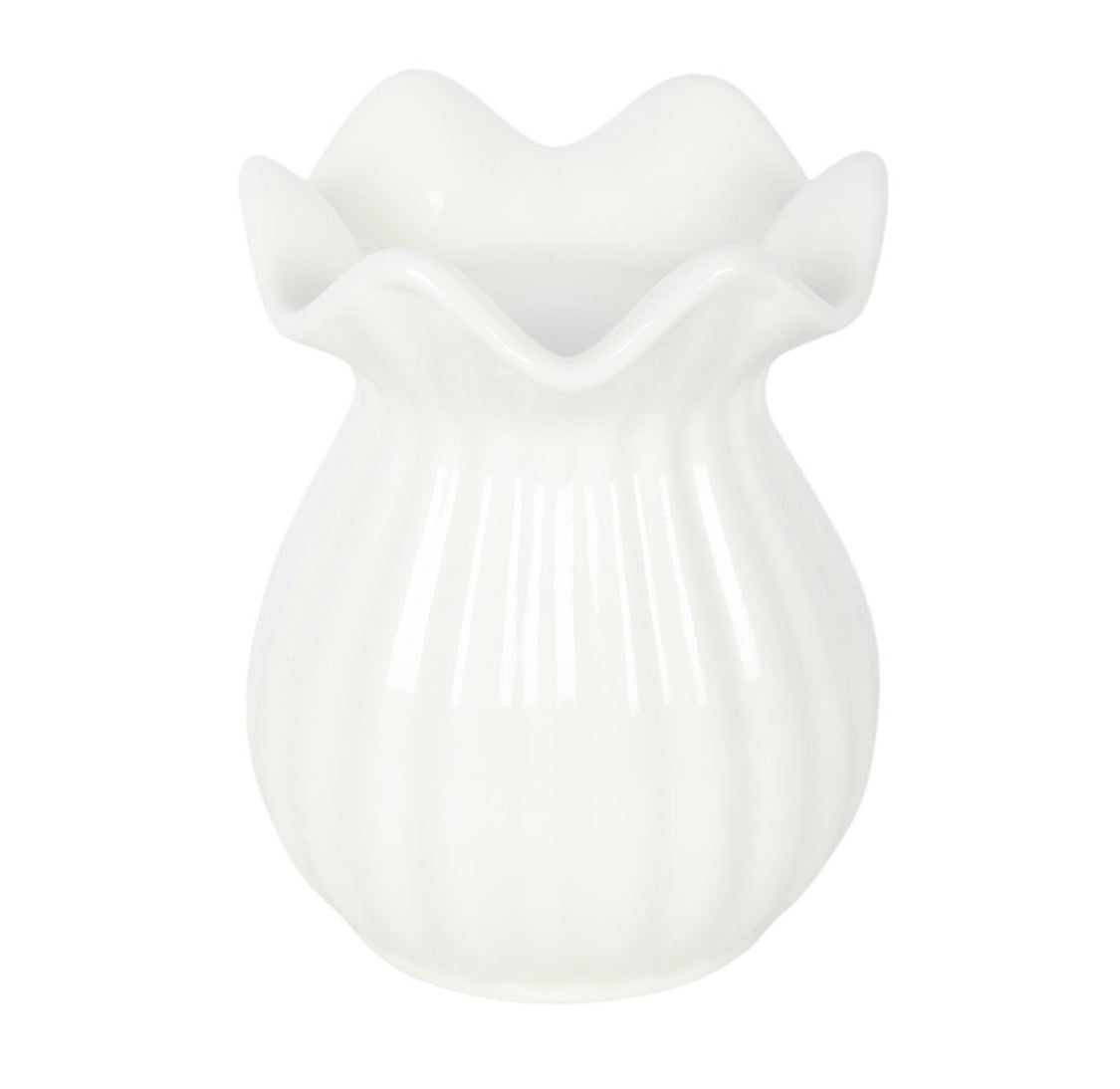 White Pleated Flare Burner