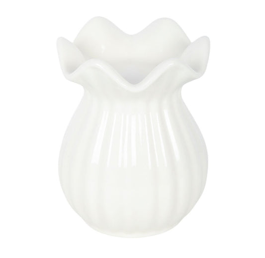 White Pleated Flare Burner